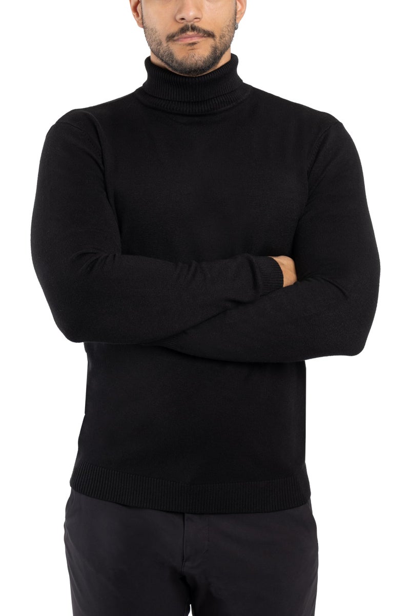 X RAY Mens Turtleneck, Soft Slim Fit Pullover Top, Basic Turtle Neck Sweater for Men, Black, Medium - Image 5